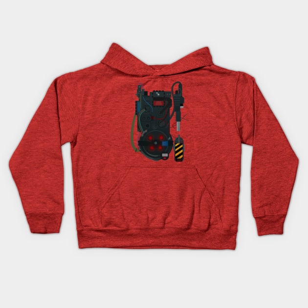 Ghostbusters Proton Pack Kids Hoodie by cheshirecatart